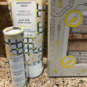 Beekman 1802 Goat Milk Bath Bar Set and lip balm , Hand Creme!! NEW